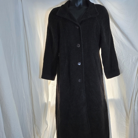Chocolate Sachi Alpaca Suri Wool Coat EUC - Picture 1 of 15